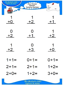Çocuklar İçin toplam işlemi yaprak testleri 